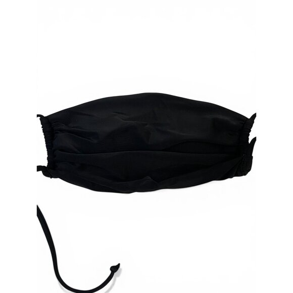 NWT SHEIN Black Bandeau Bikini Set High Waist Ruched Adjustable Straps Size S - Picture 6 of 9